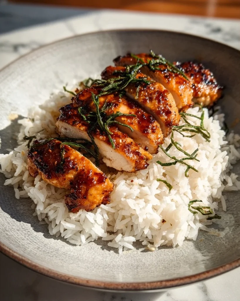 Maple Chicken and Coconut Rice