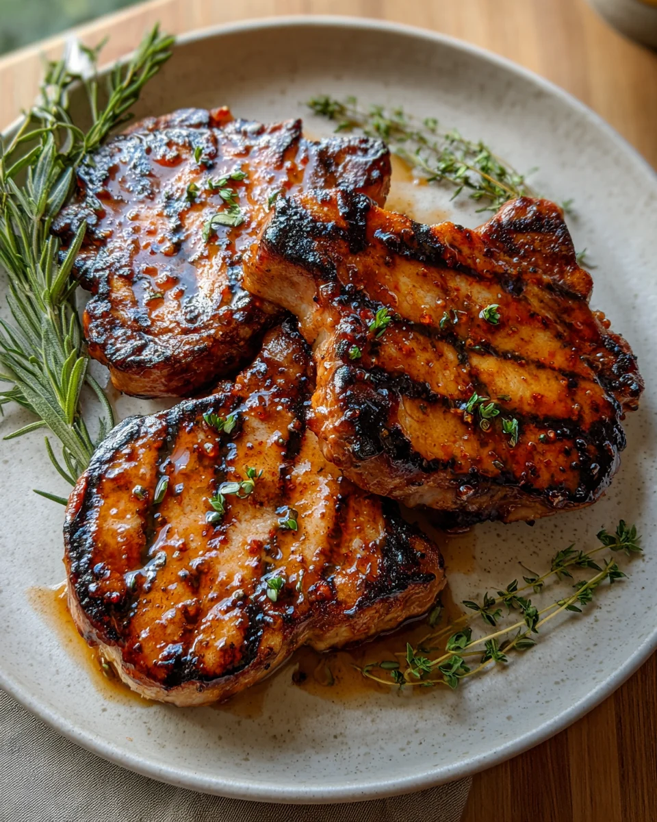 Maple Dijon Grilled Pork Chops