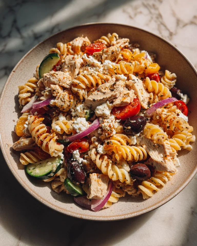 Mediterranean Chicken Pasta Salad