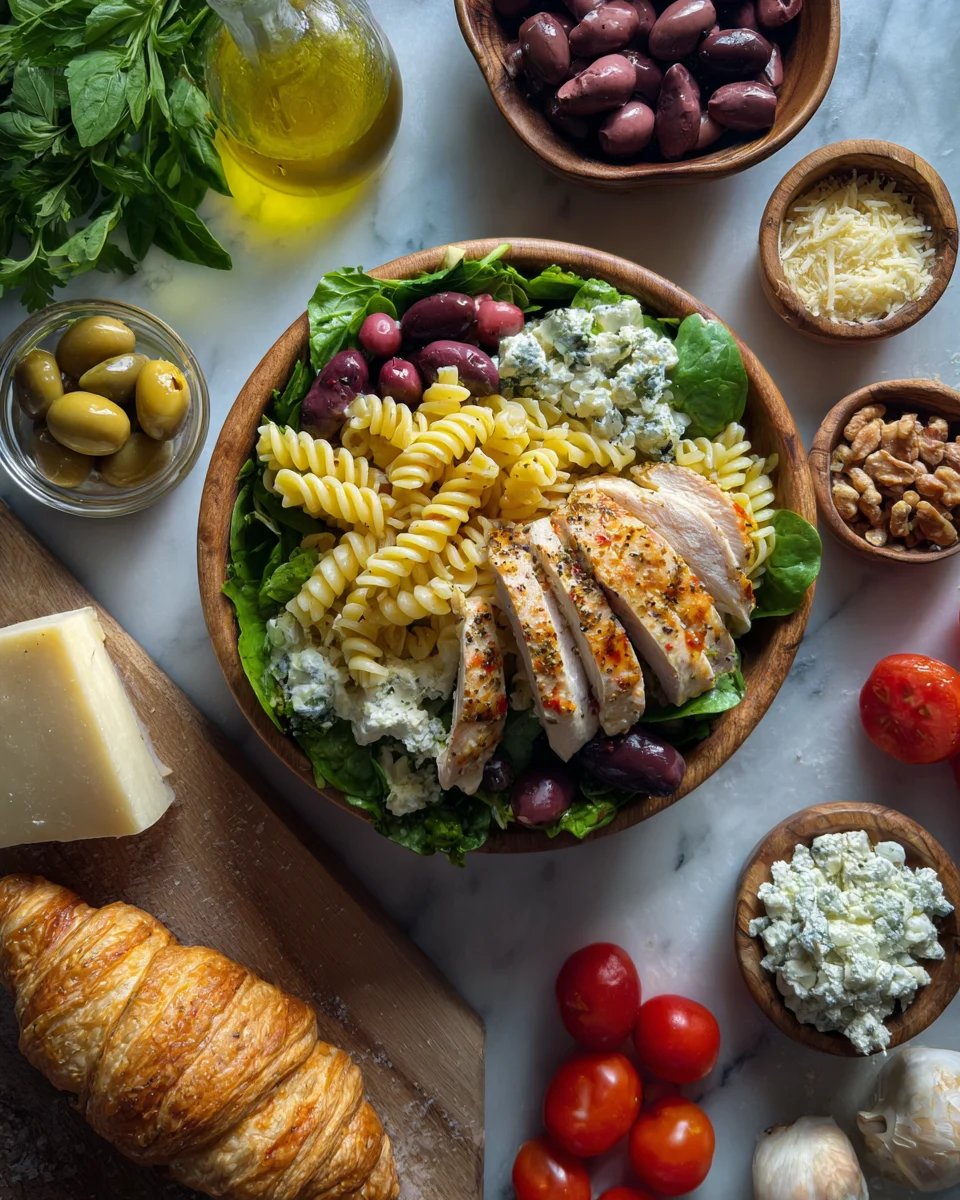 Mediterranean Chicken Pasta Salad