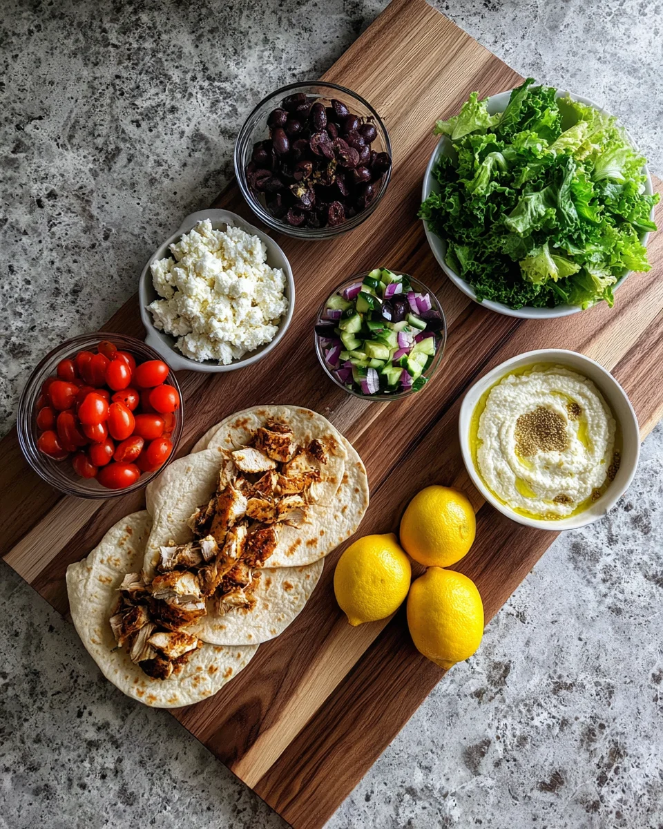 Mediterranean Chicken Wraps