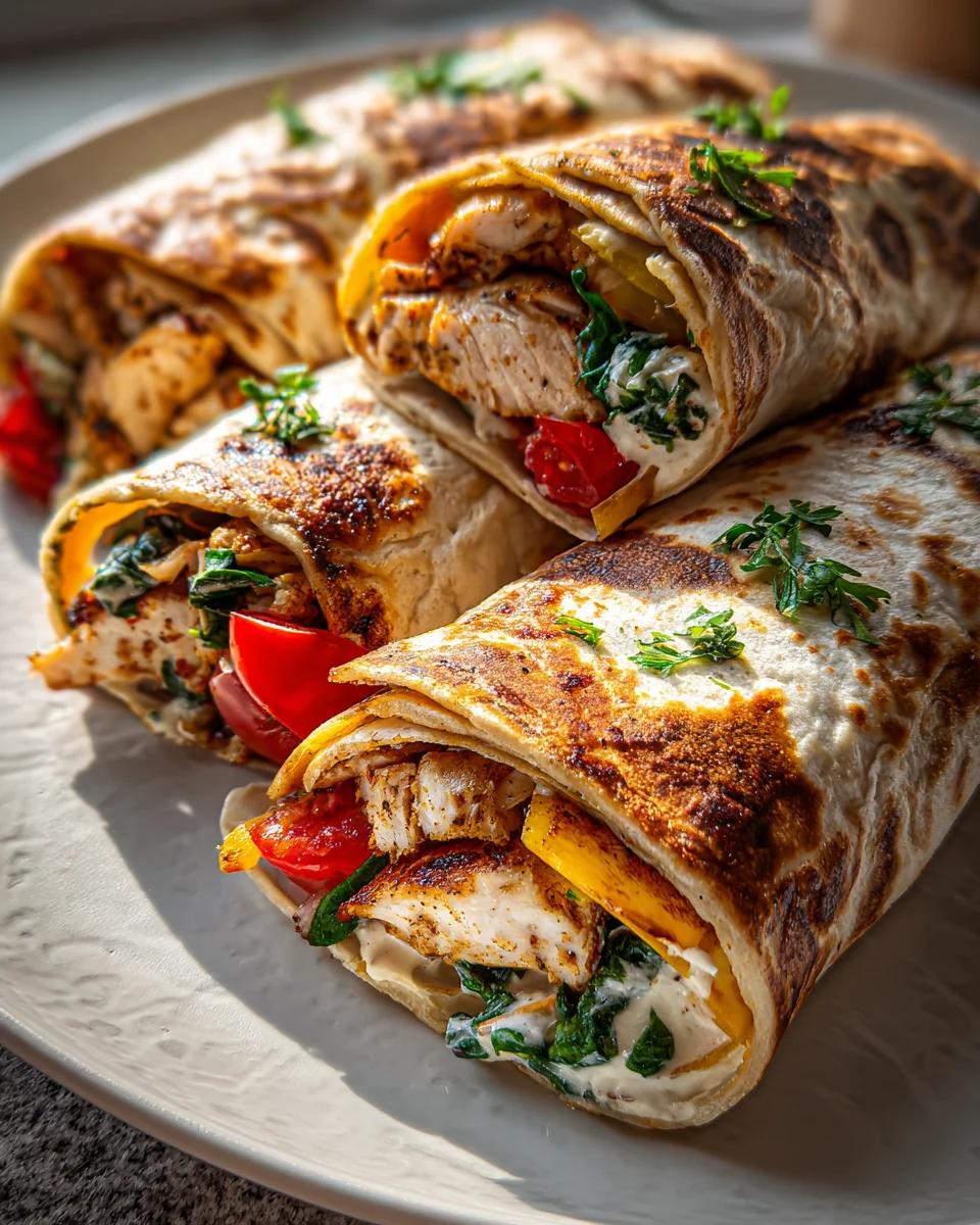 Mediterranean Chicken Wraps