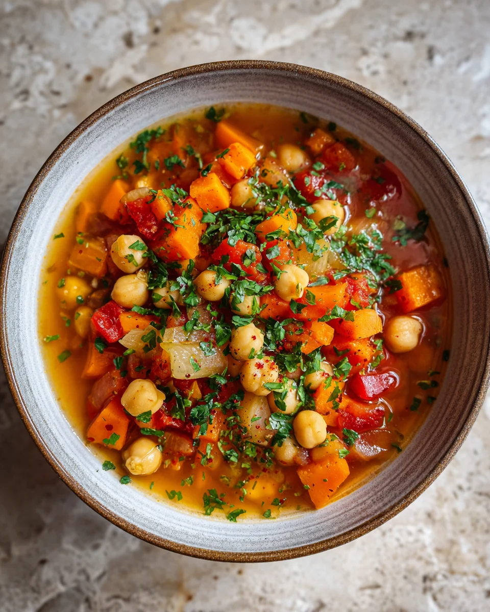 Mediterranean Chickpea Vegetable Soup