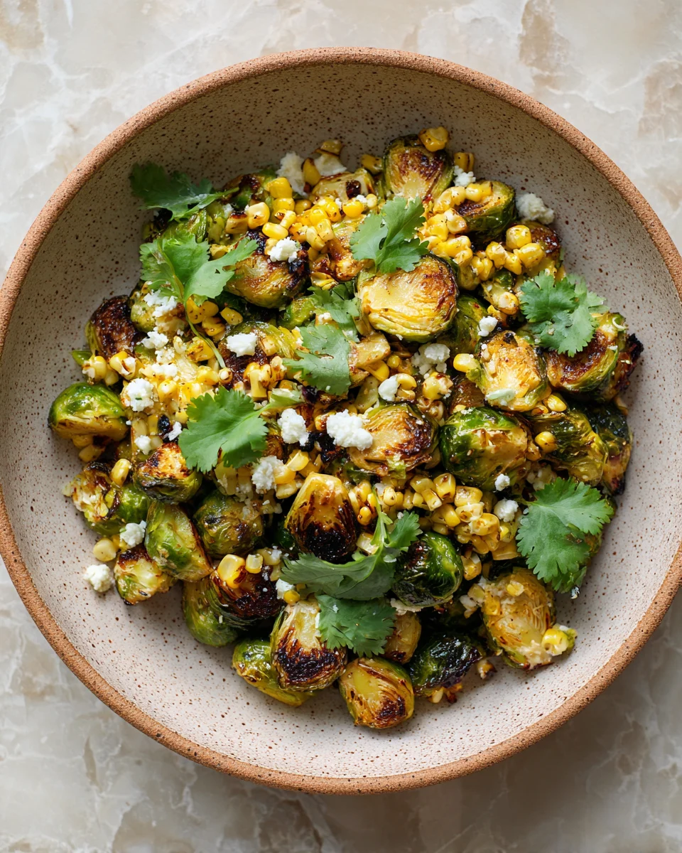 Mexican Street Corn Brussels Sprouts
