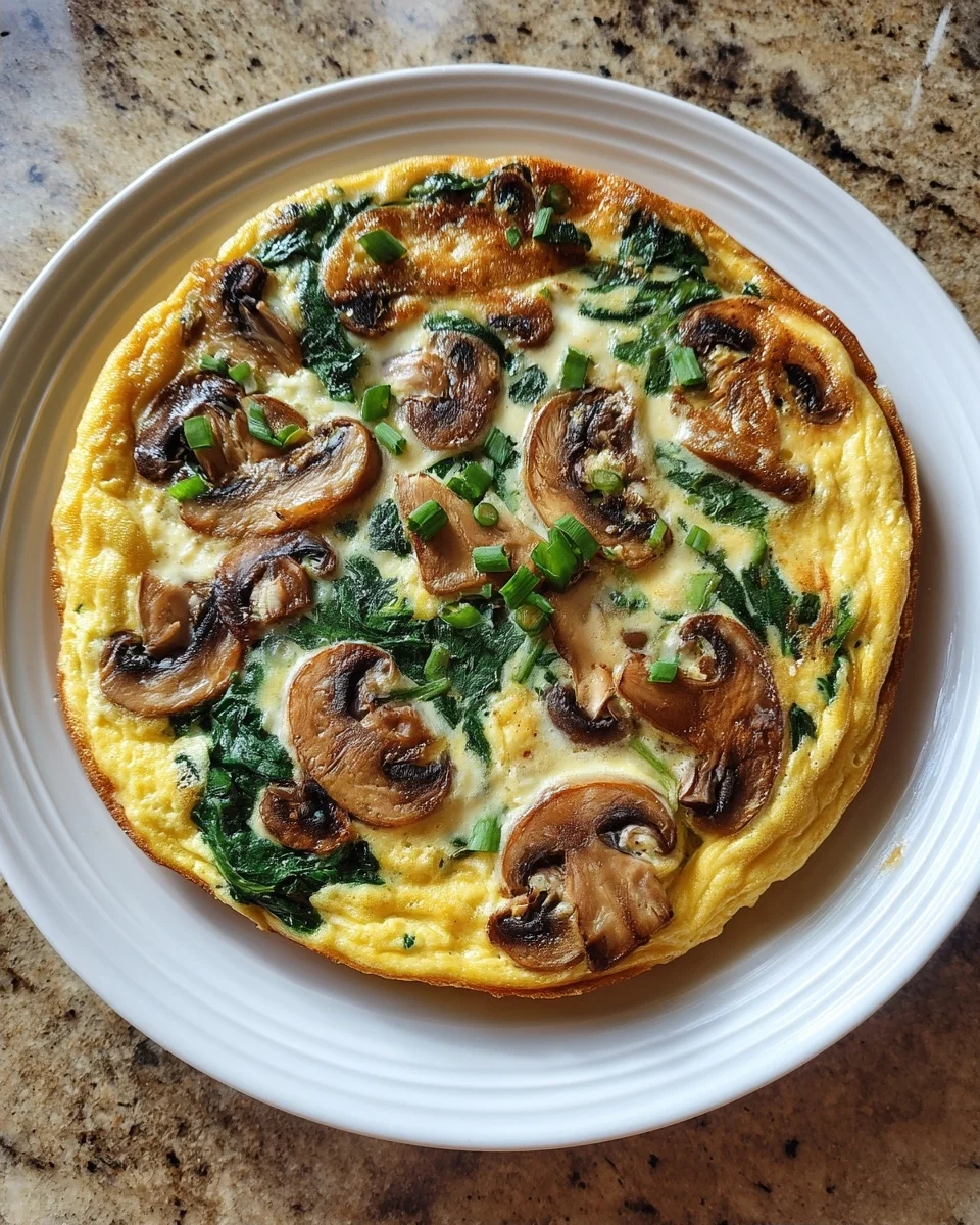 Mushroom Spinach Egg White Frittata