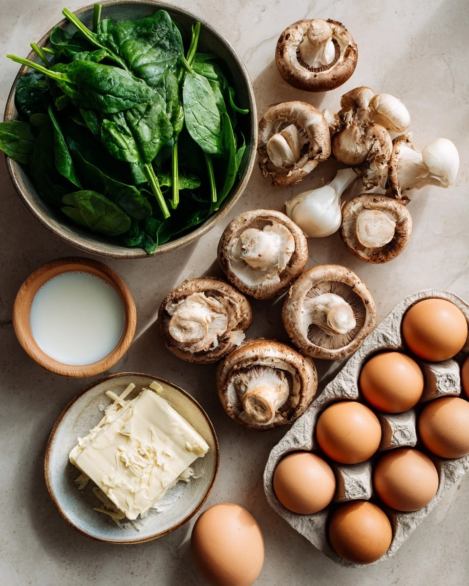 Mushroom Spinach Egg White Frittata