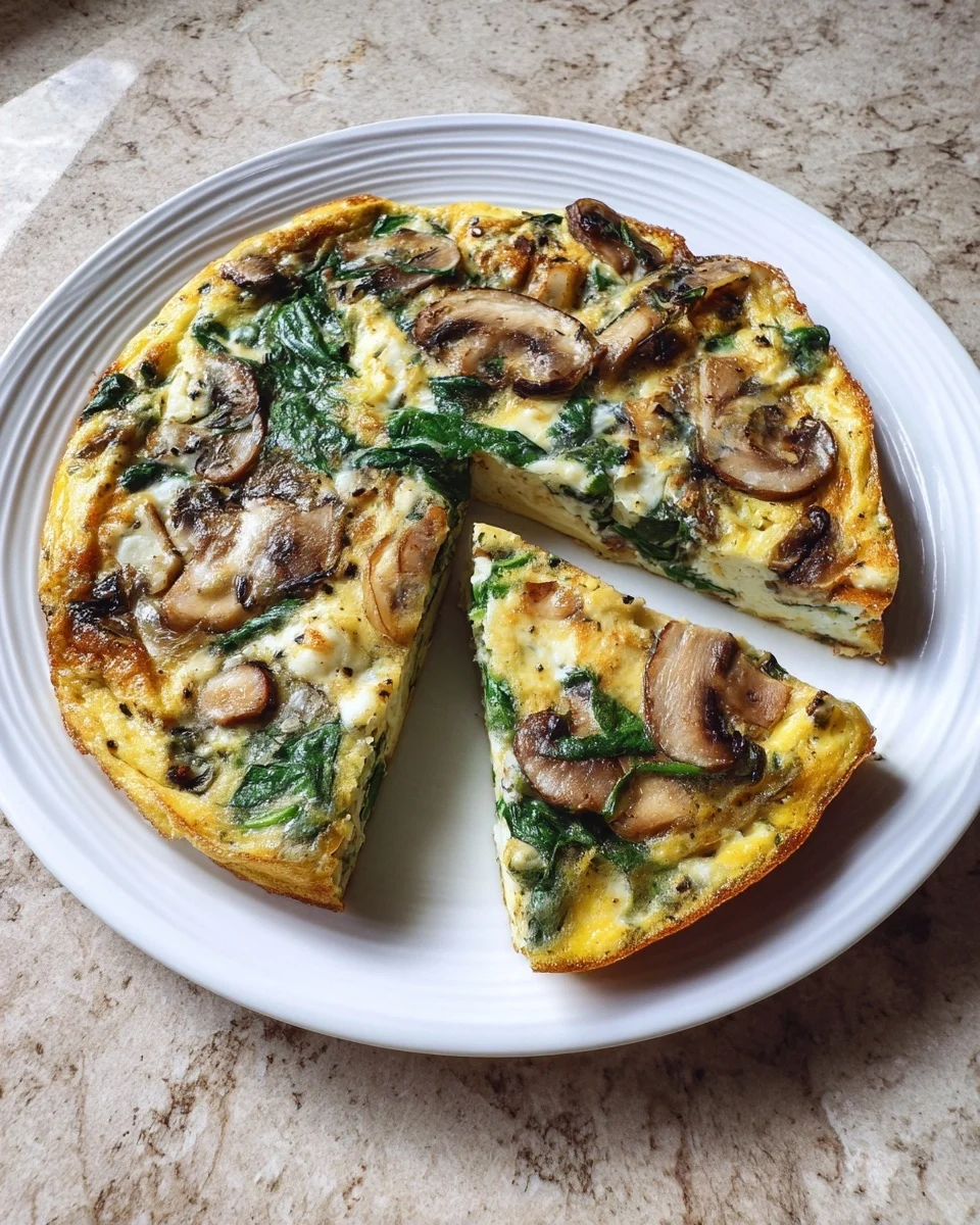 Mushroom Spinach Egg White Frittata