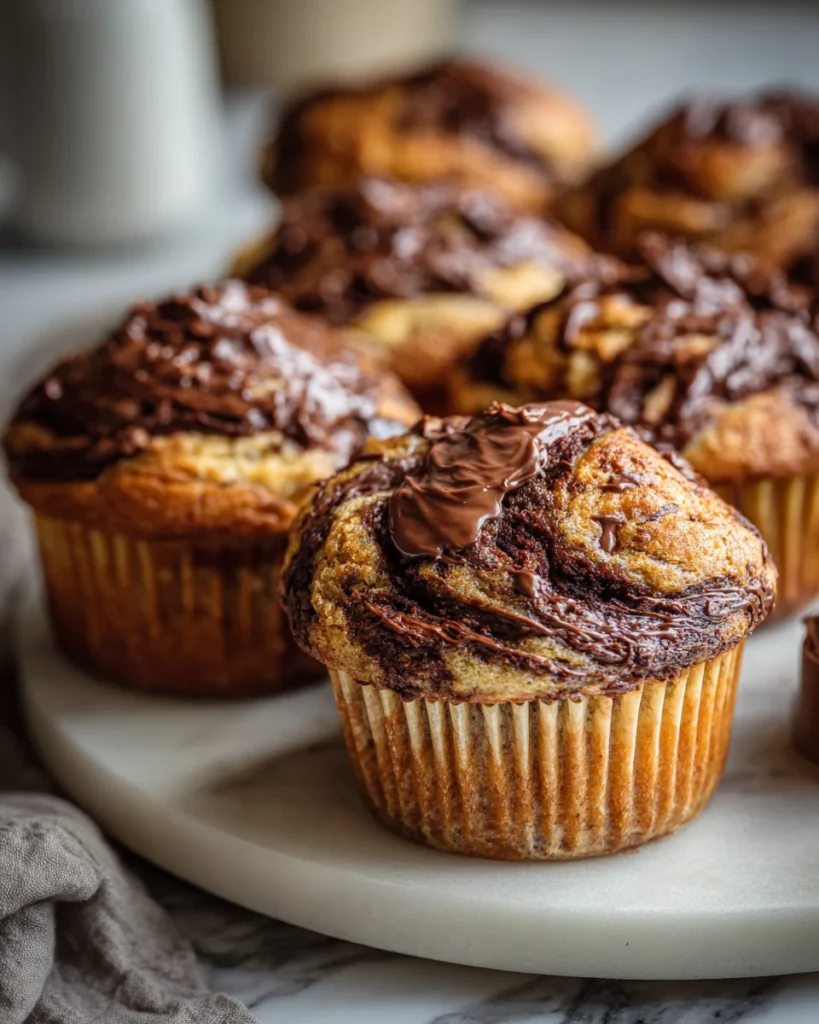 Nutella Banana Swirl Muffins