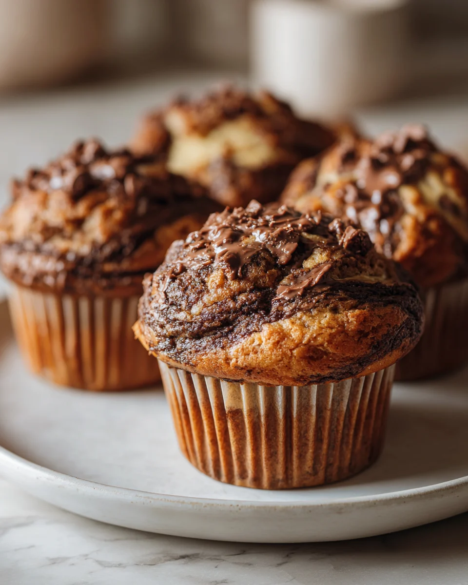 Nutella Banana Swirl Muffins