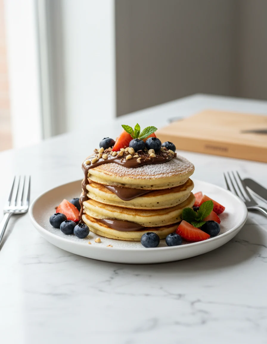 Nutella Stuffed Pancakes