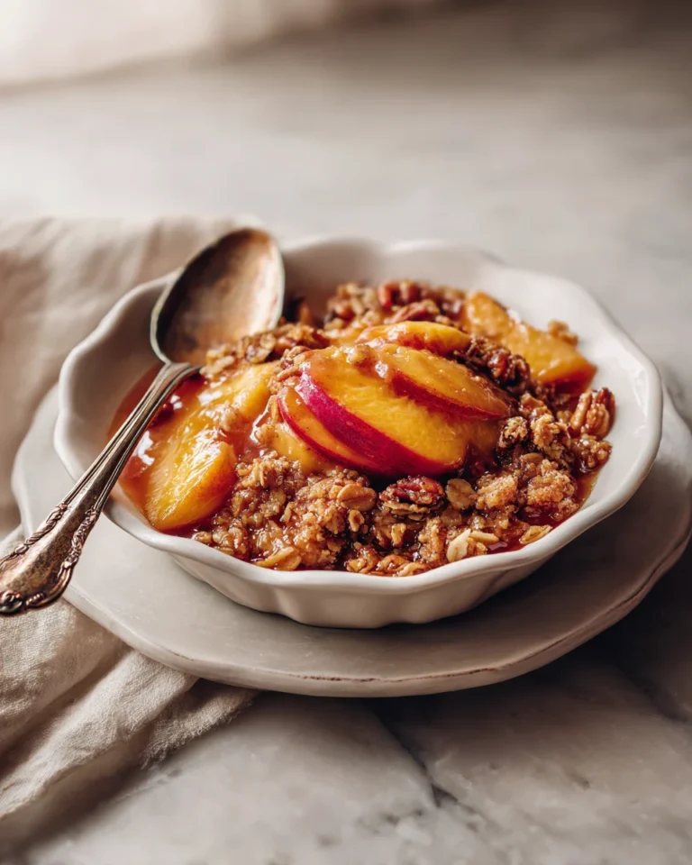 Old Fashioned Peach Crisp