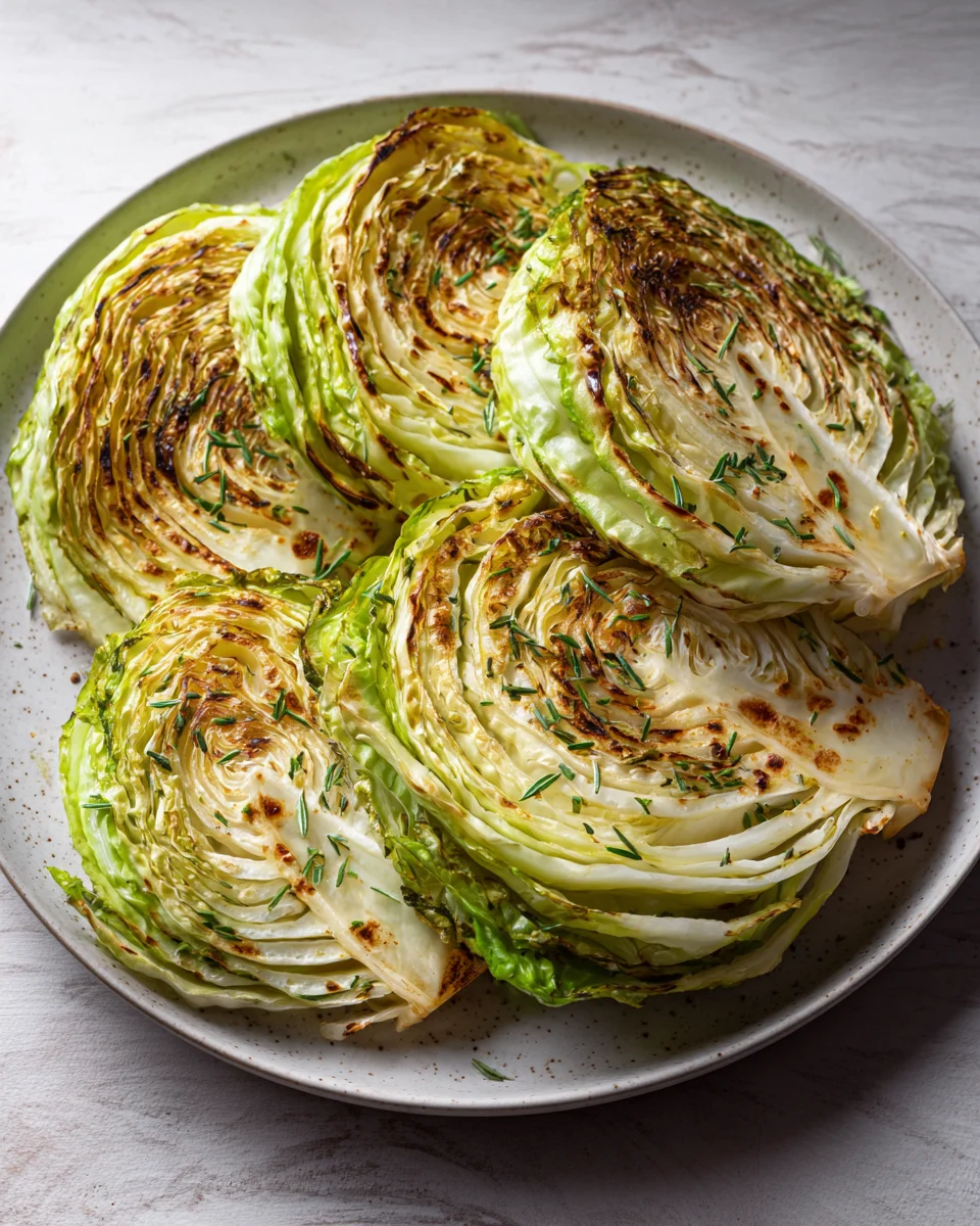 Oven Roasted Garlic Cabbage Steaks