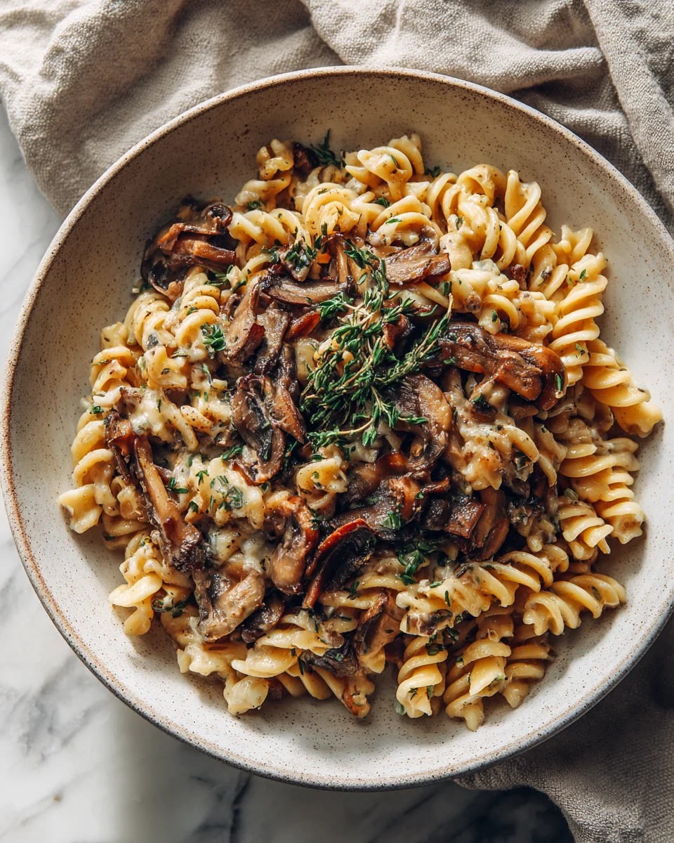 Pasta with Portobello Mushroom
