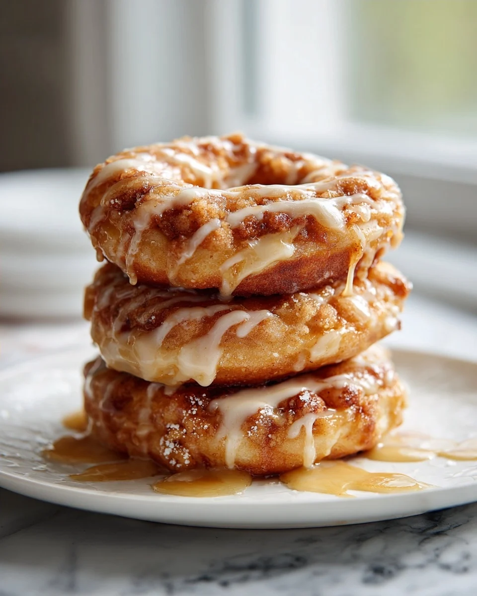 Peach Cobbler Cheesecake Donuts