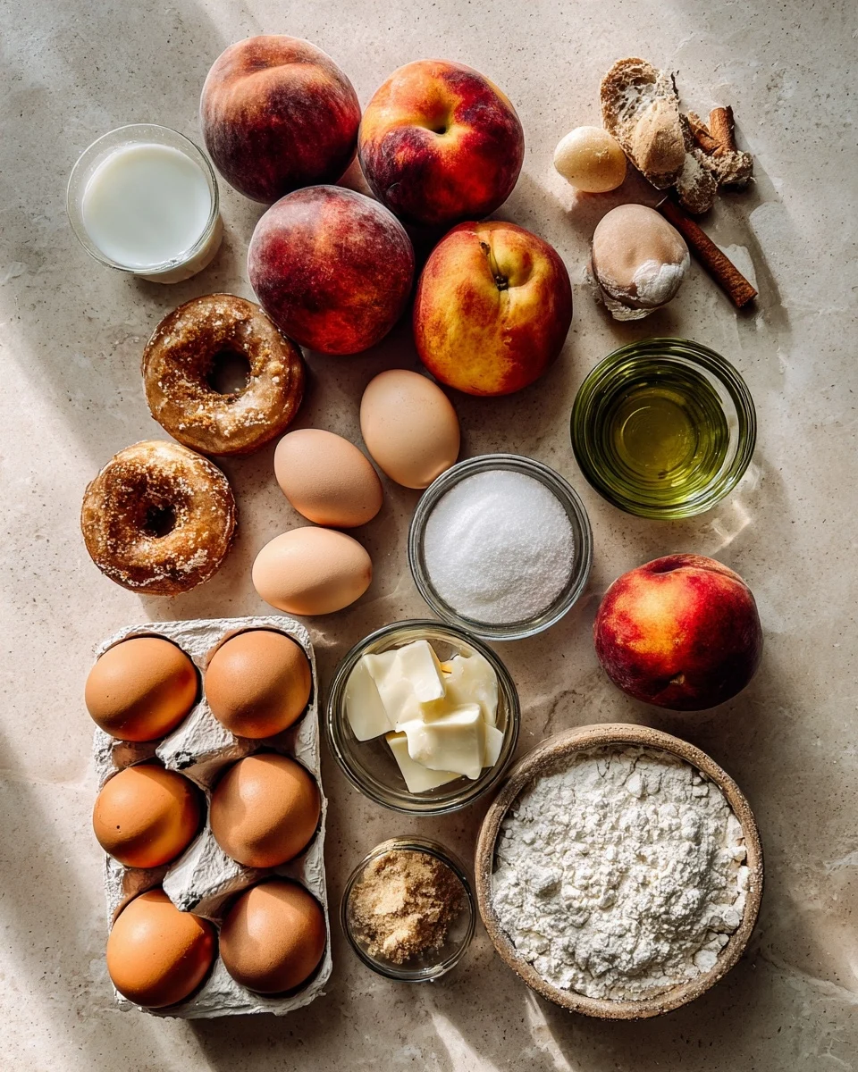 Peach Cobbler Cheesecake Donuts