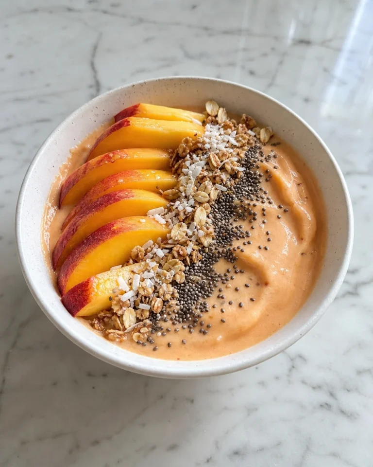 Peach Protein Smoothie Bowl