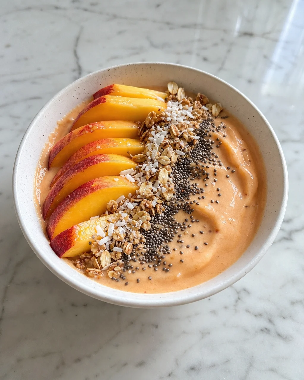 Peach Protein Smoothie Bowl