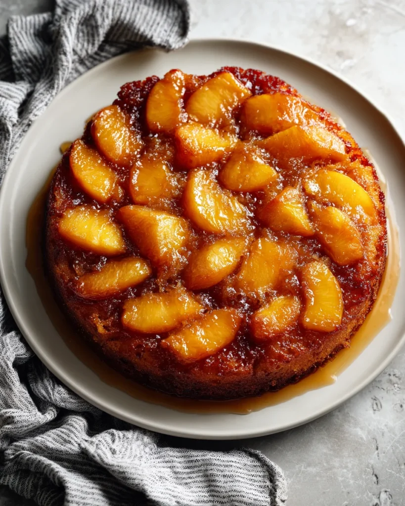 Easy Peach Upside Down Cake