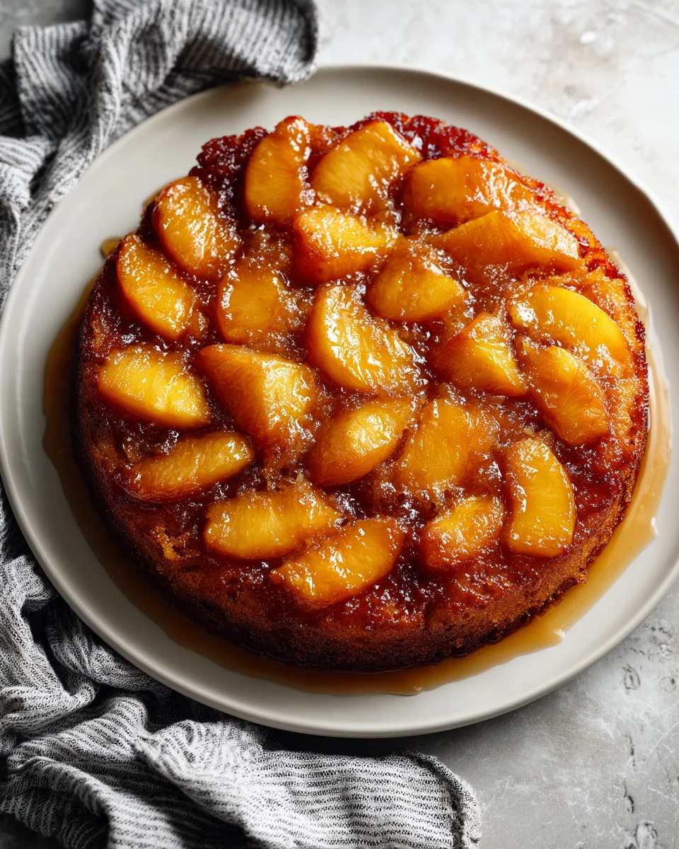 Easy Peach Upside Down Cake