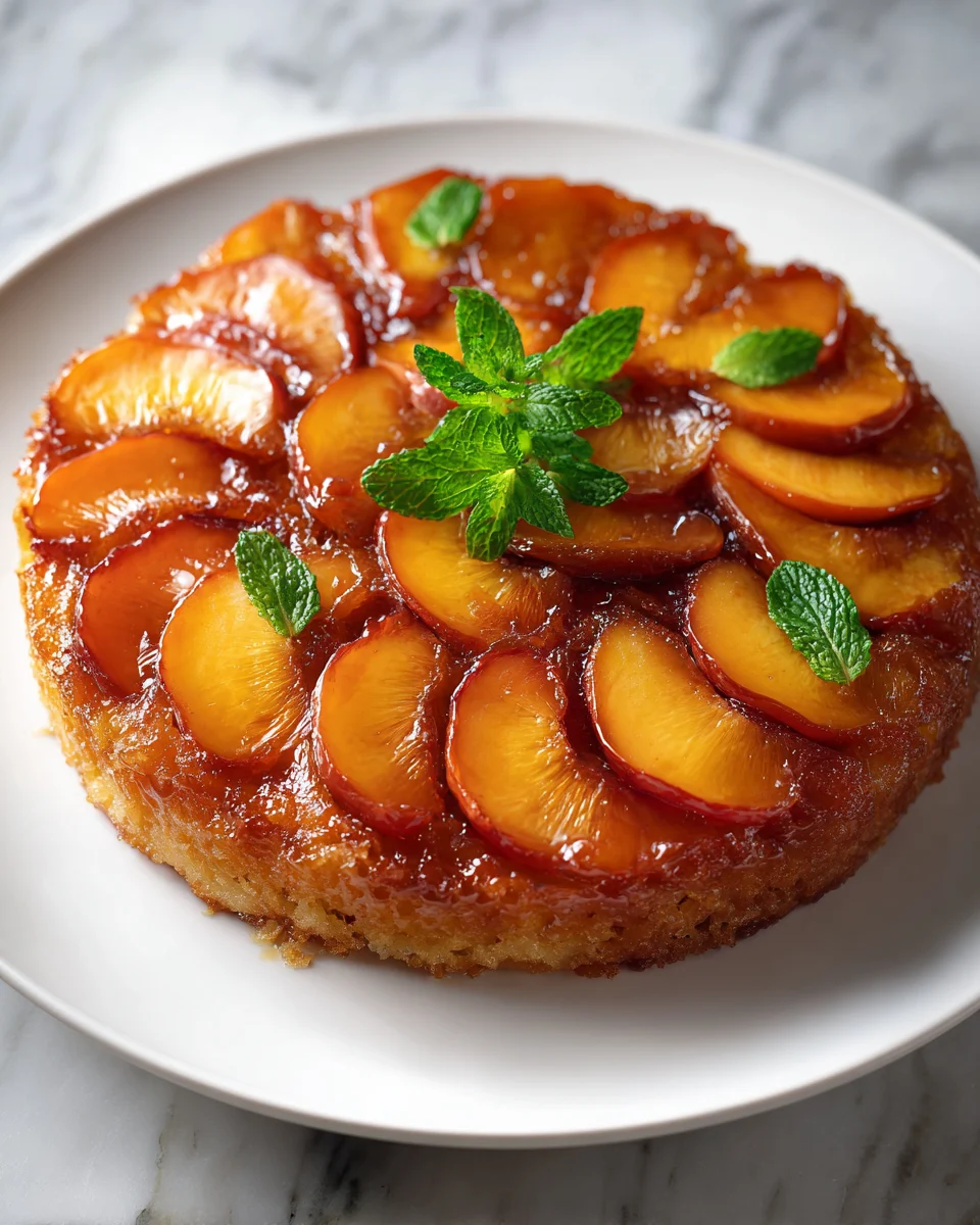 Easy Peach Upside Down Cake