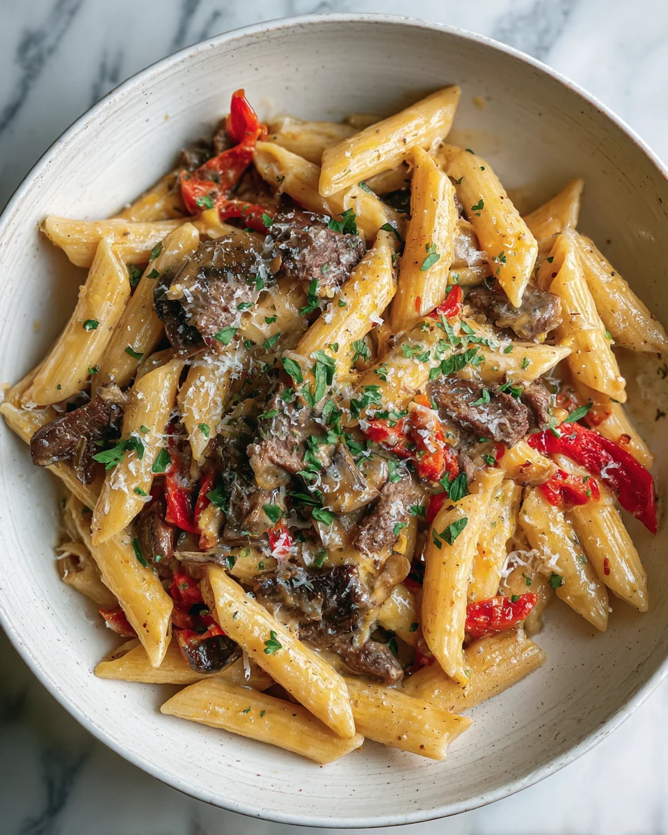 Philly Cheese Steak Pasta: A Comforting Delight