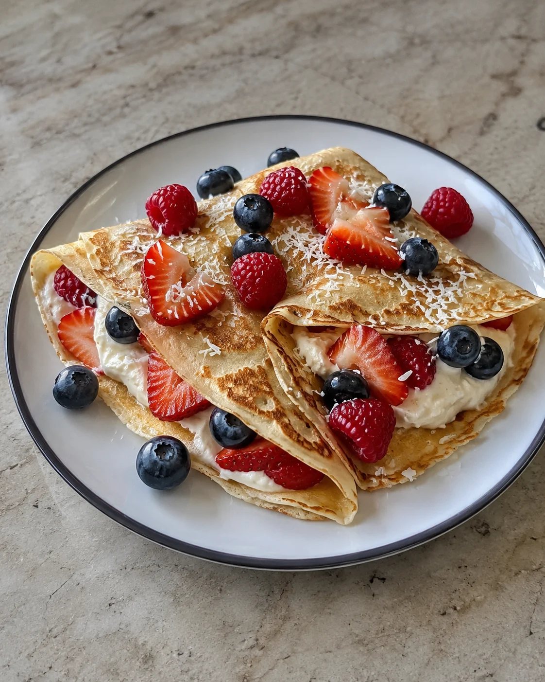Protein Crepes With Fresh Berries