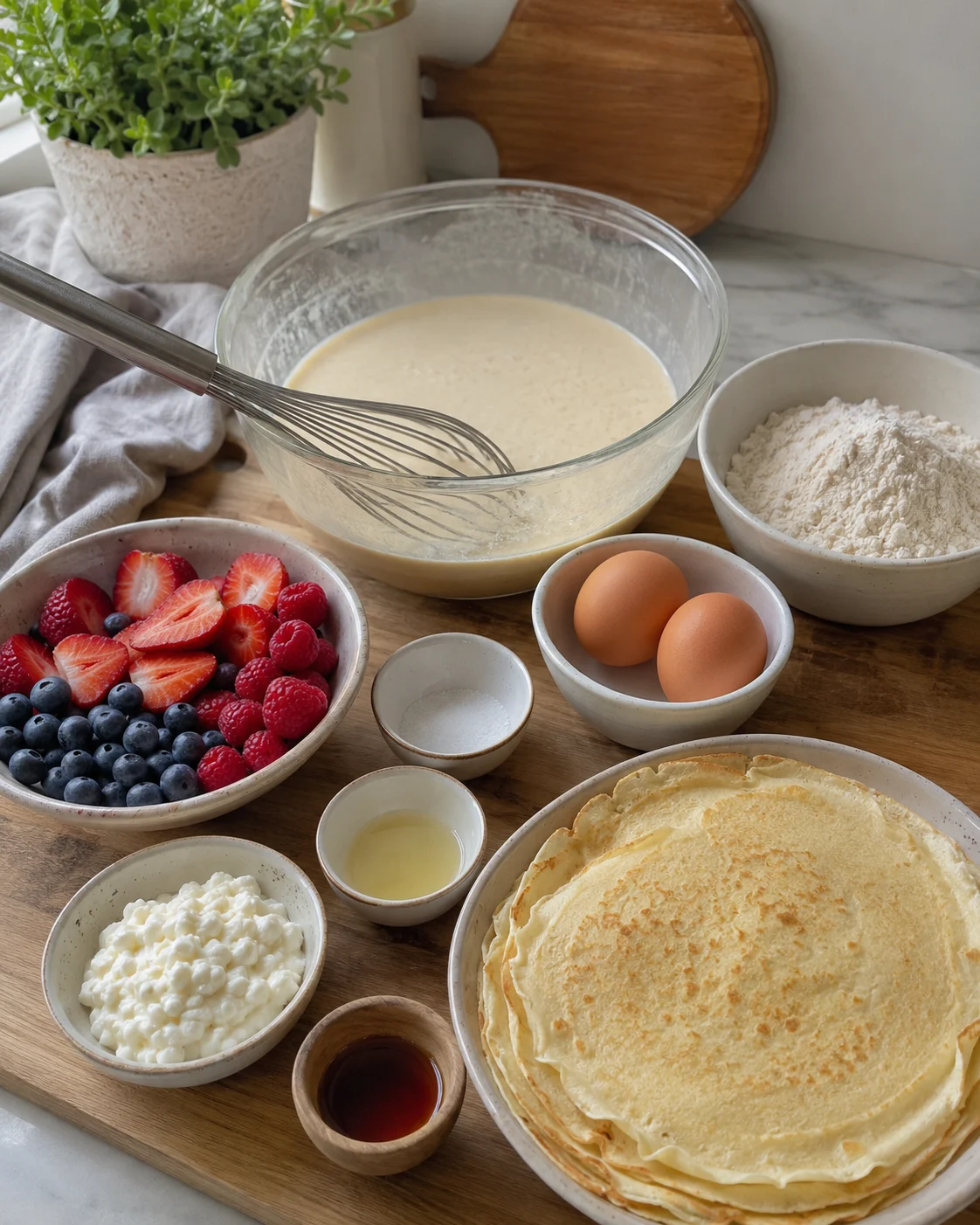 Protein Crepes With Fresh Berries