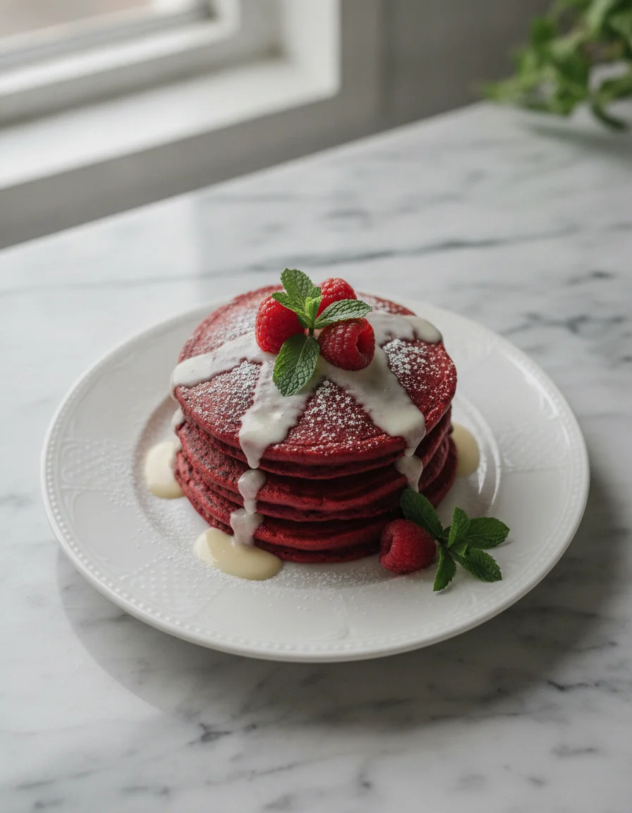 Red Velvet Pancakes