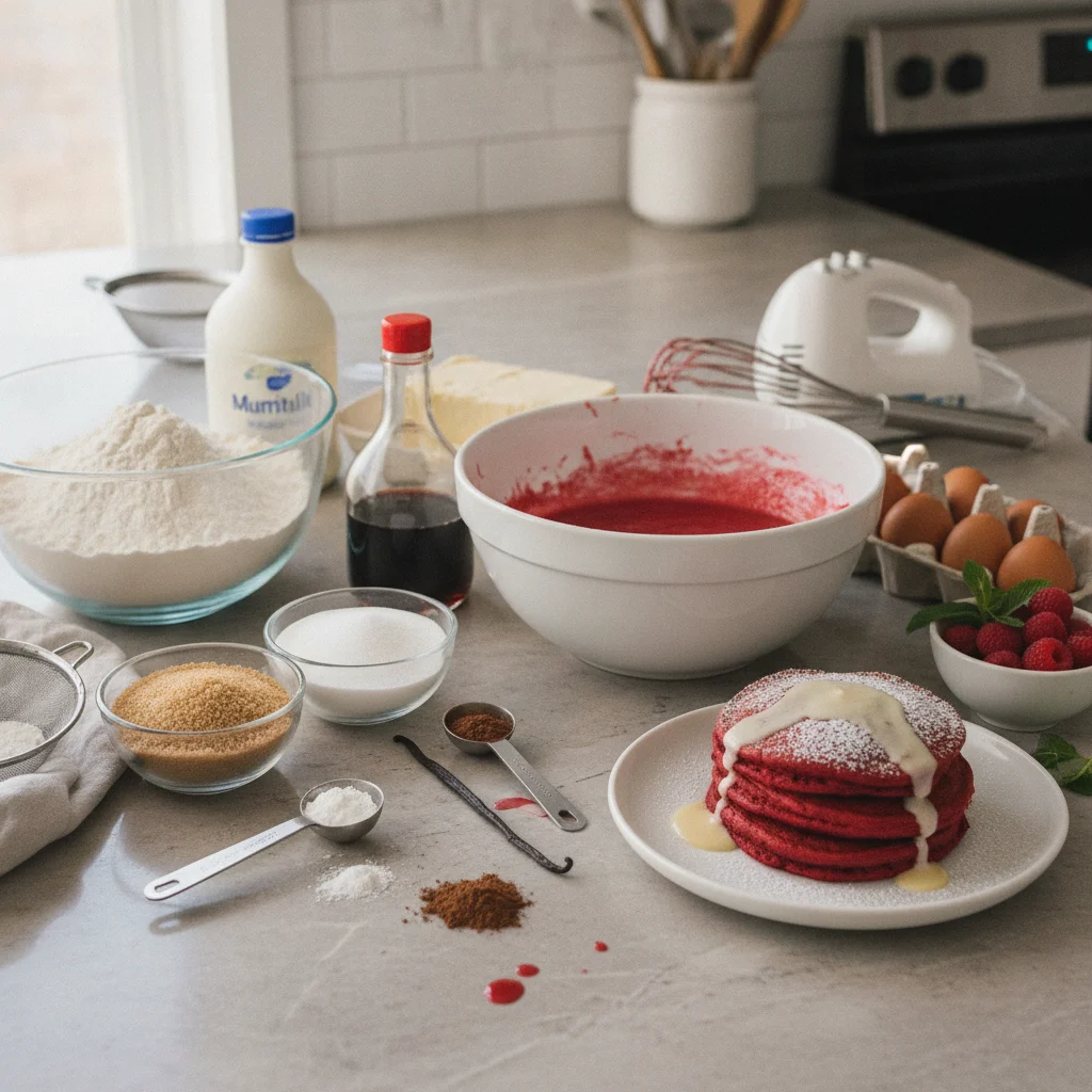 Red Velvet Pancakes