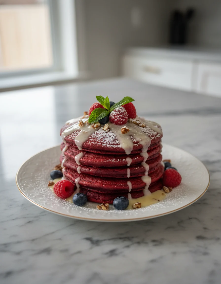 Red Velvet Pancakes