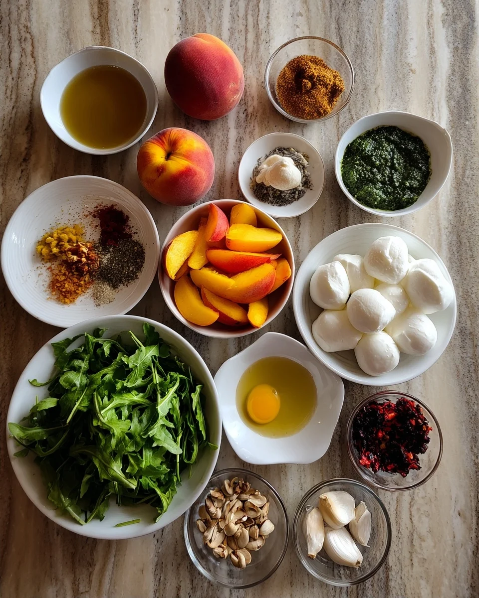 Roasted Peach Salad With Burrata