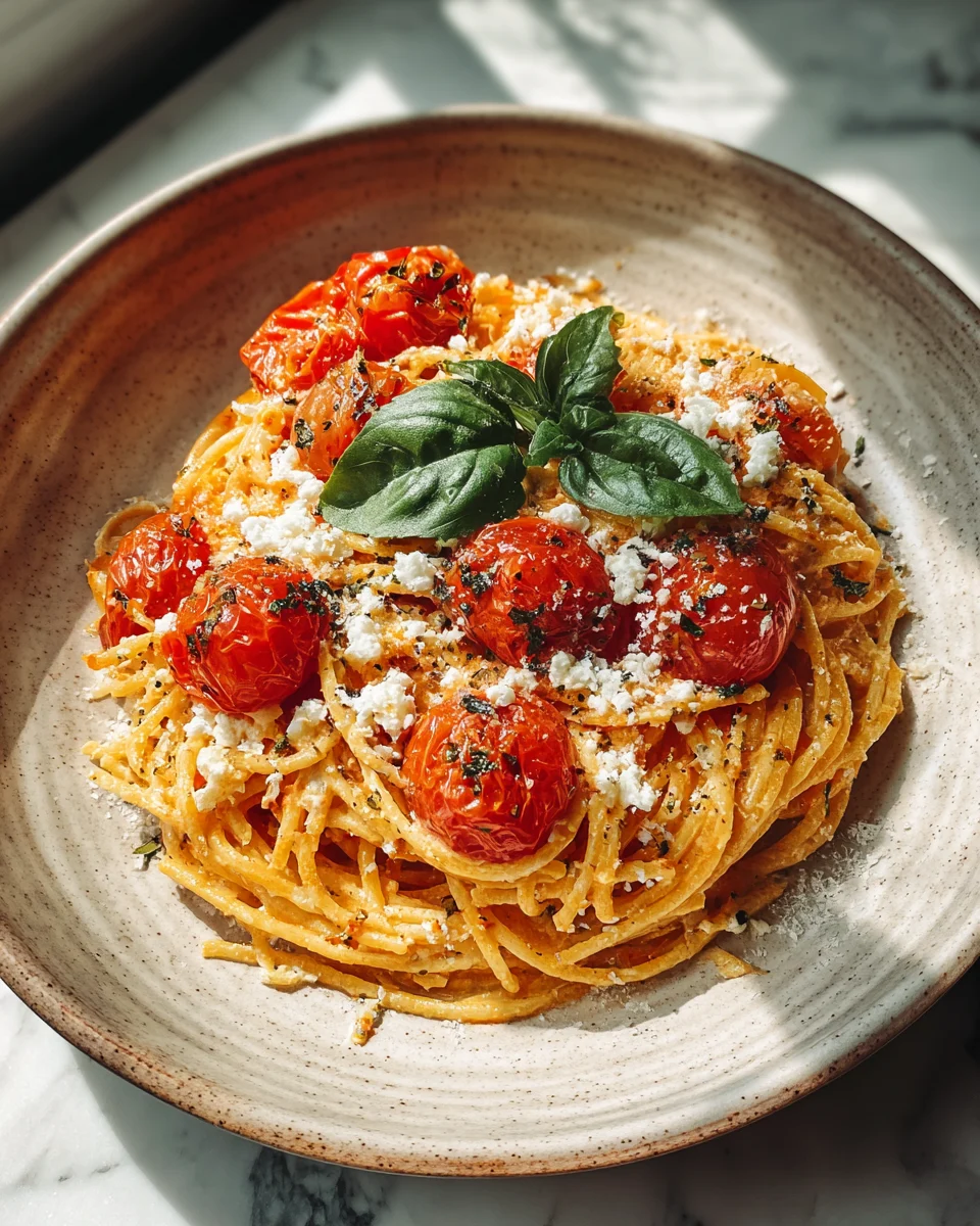 Roasted Tomato and Garlic Ricotta Pasta