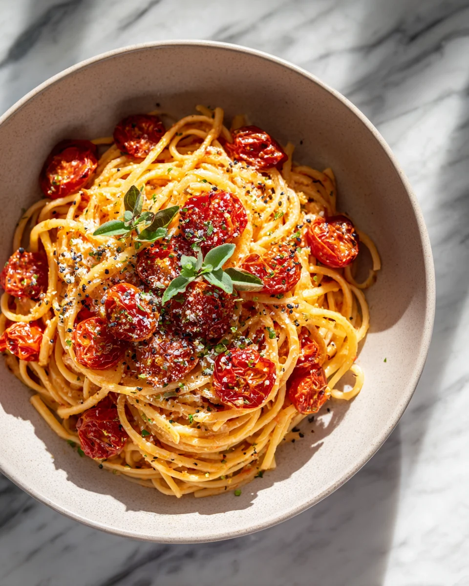 Roasted Tomato and Garlic Ricotta Pasta
