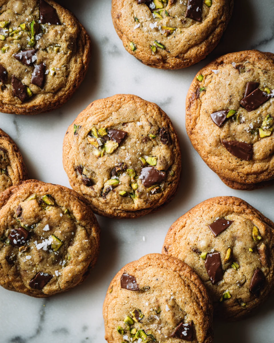 Salted Pistachio Chocolate Chip Cookies