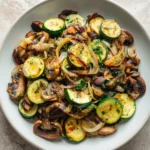 Sauteed Zucchini Mushrooms and Onions