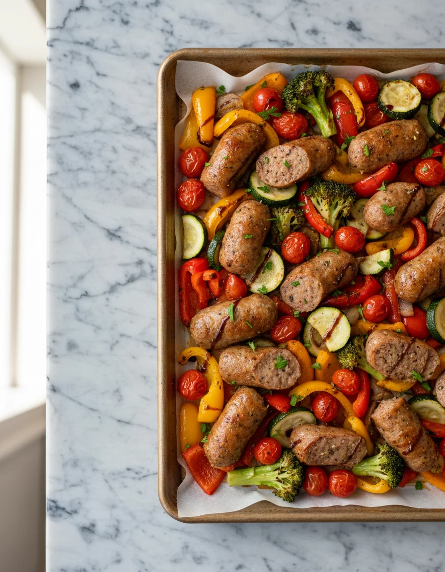 Sheet Pan Sausage And Vegetables