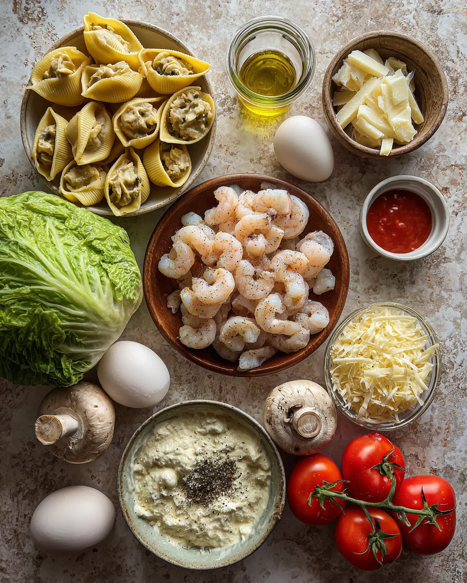 Shrimp Alfredo Stuffed Shells