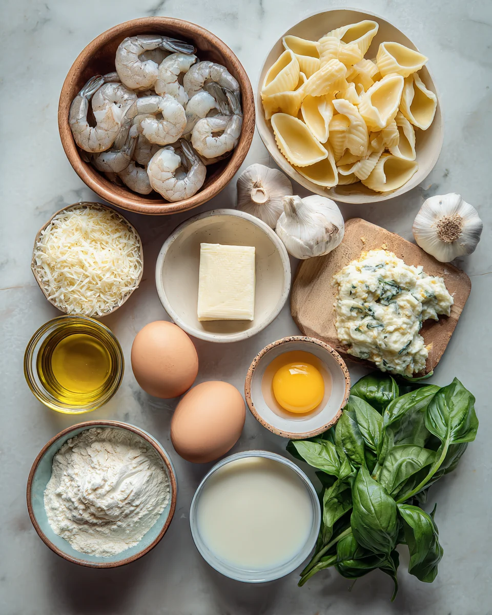 Shrimp Alfredo Stuffed Shells