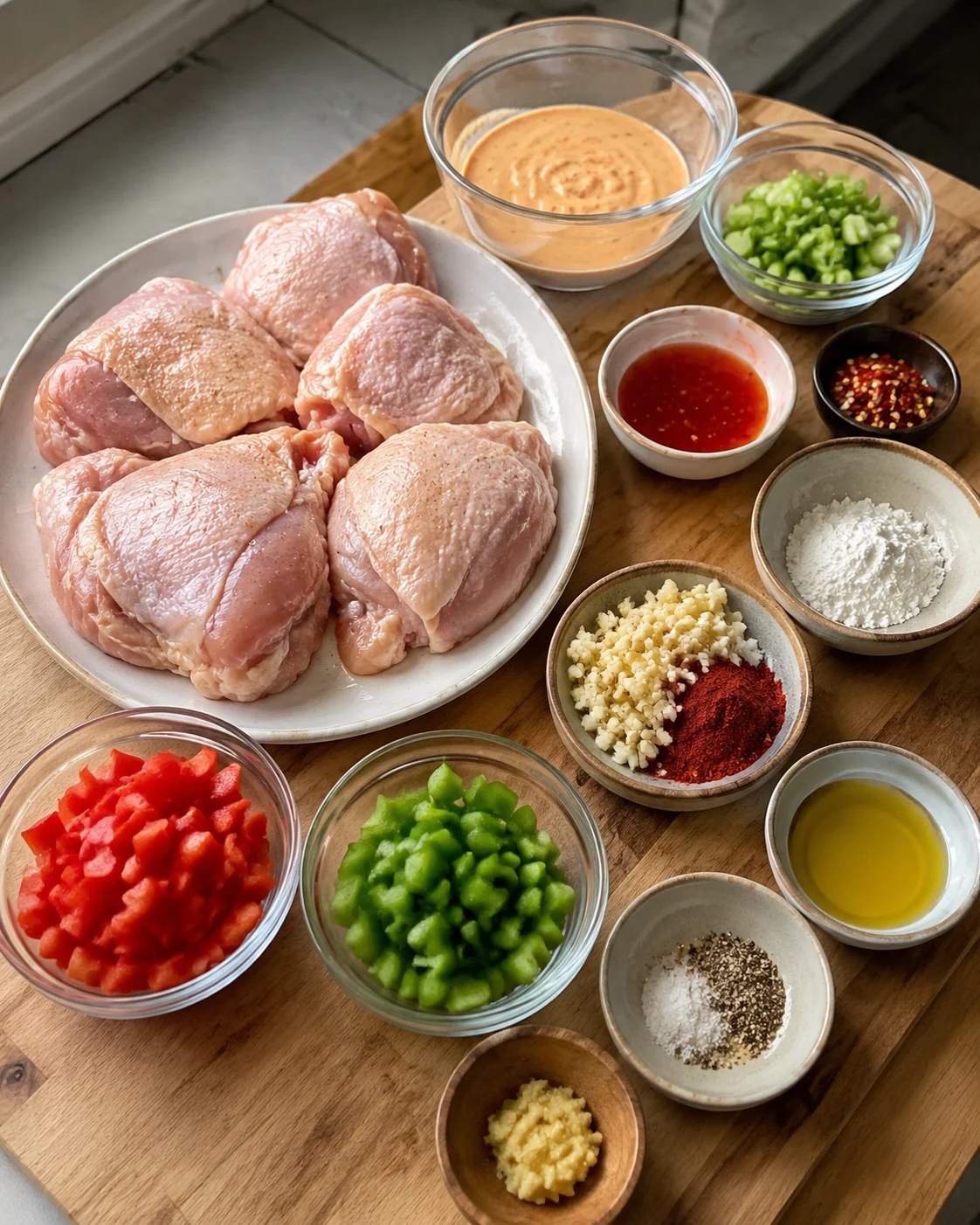 Skillet Bang Bang Chicken Thighs