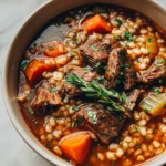 Slow Cooker Beef Barley Soup