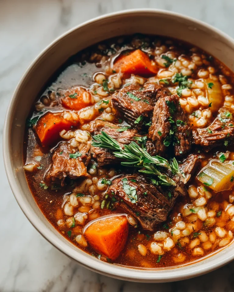 Slow Cooker Beef Barley Soup