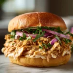Slow Cooker Crack Chicken Sandwiches
