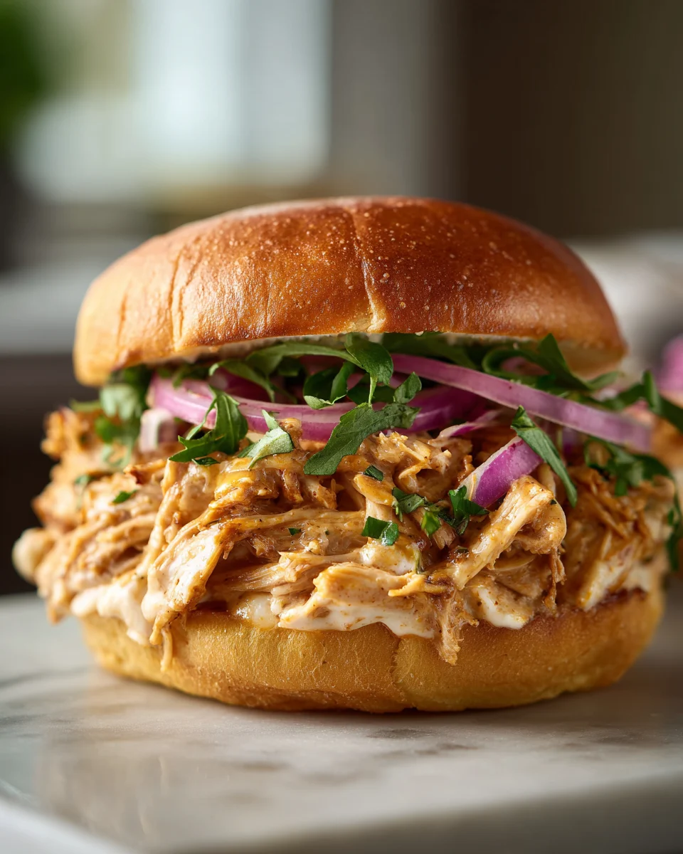 Slow Cooker Crack Chicken Sandwiches