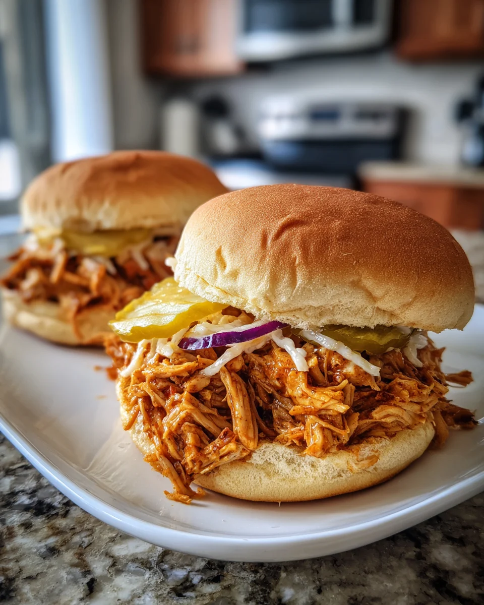 Slow Cooker Crack Chicken Sandwiches