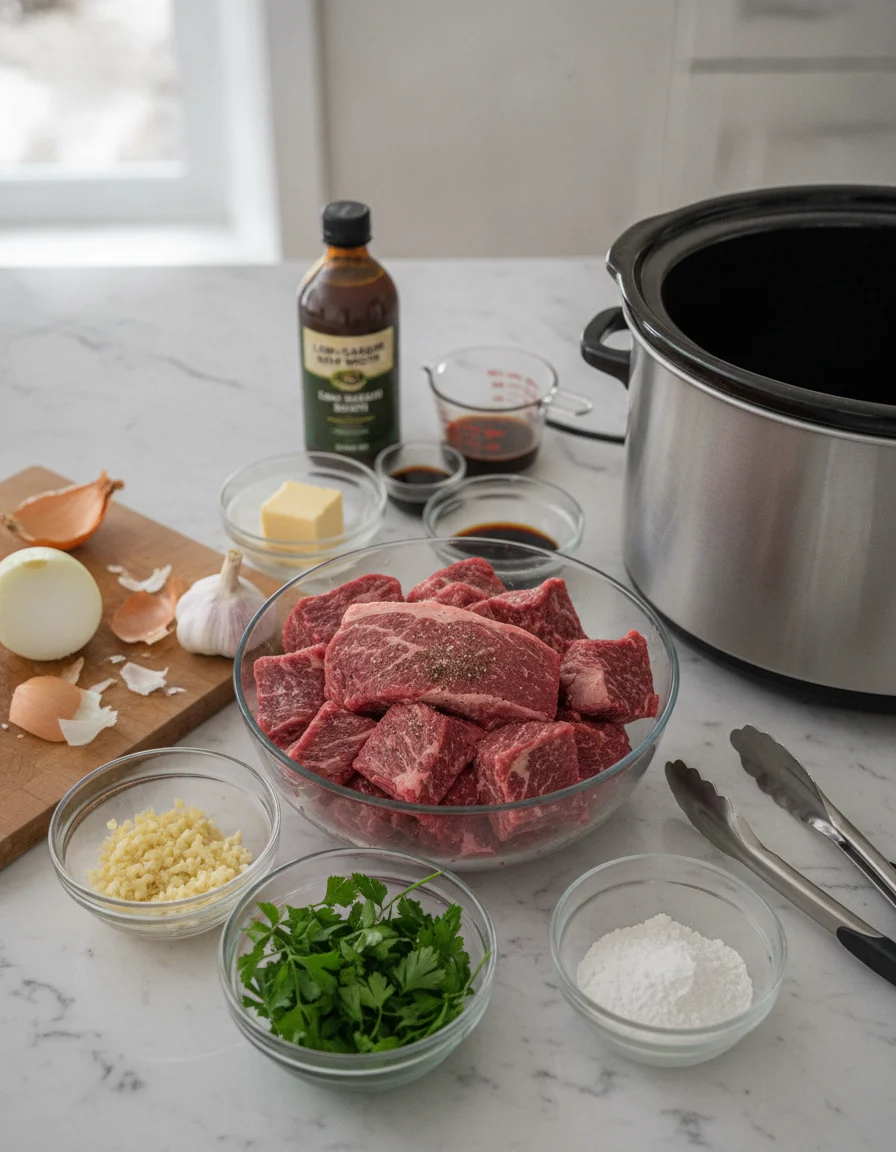 Slow Cooker Garlic Butter Beef Tips