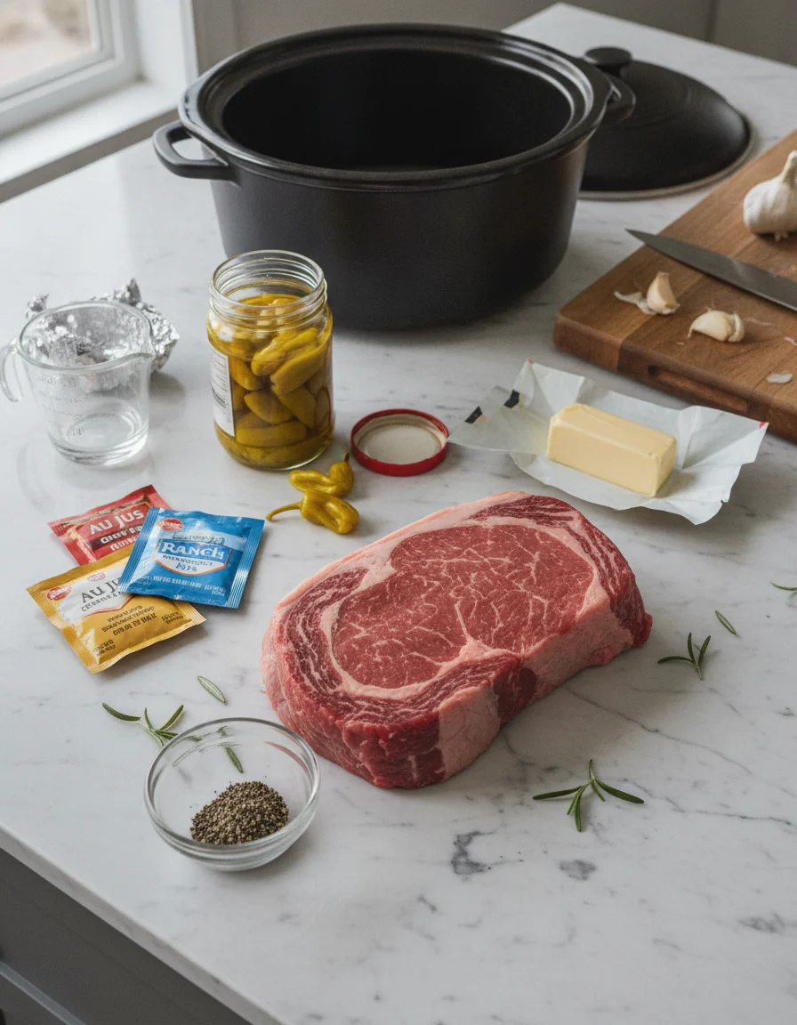 Slow Cooker Mississippi Pot Roast