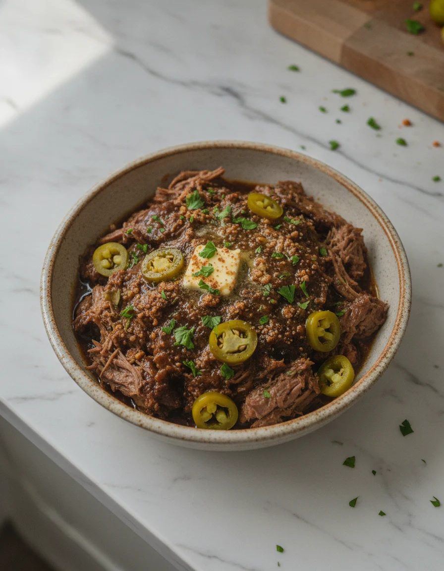 Slow Cooker Mississippi Pot Roast