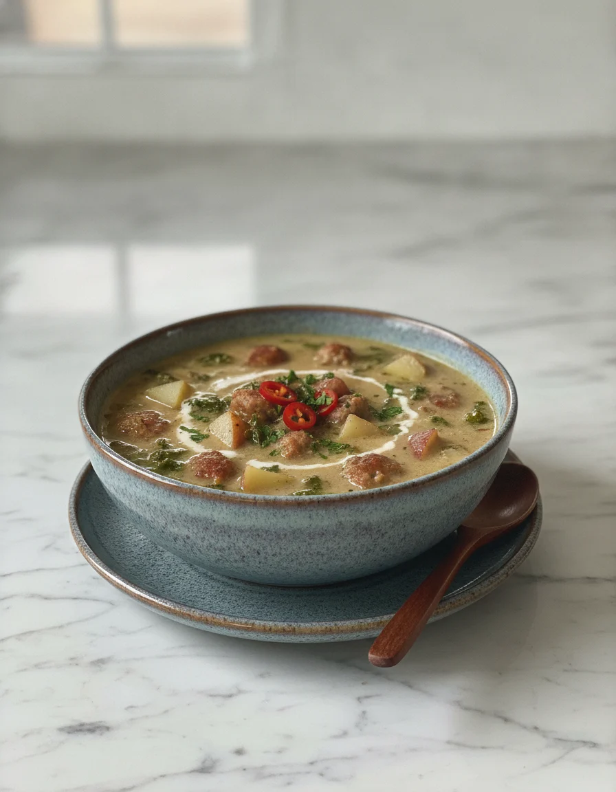 Slow Cooker Sausage Potato Soup