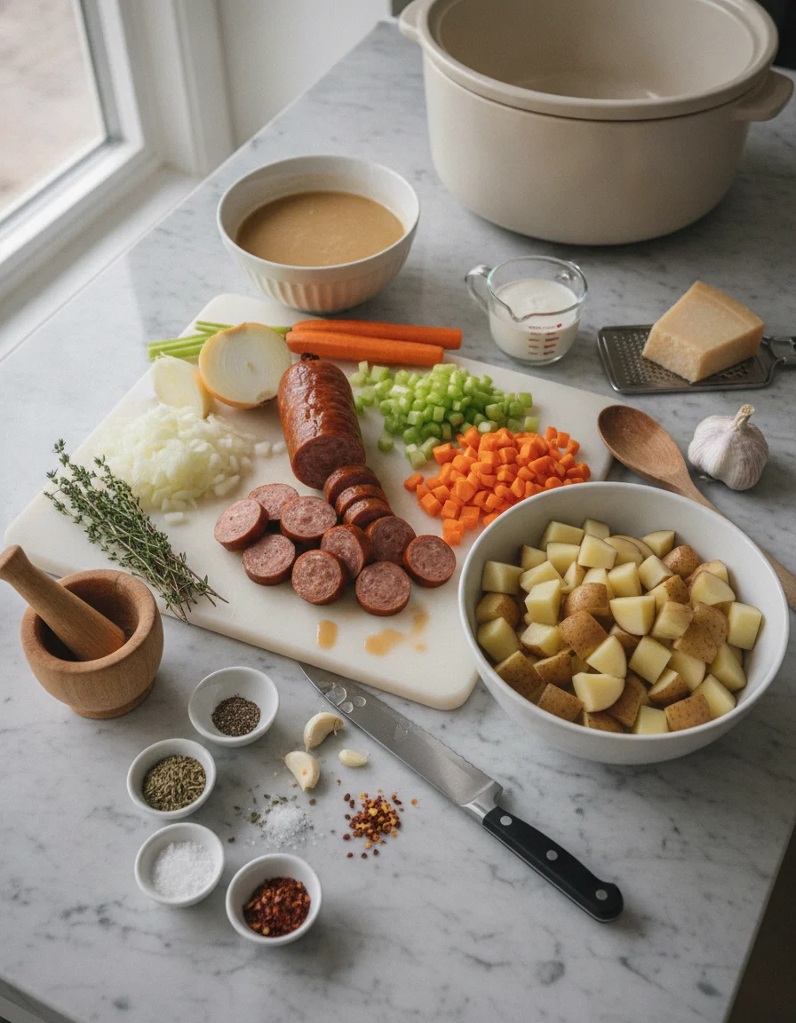 Slow Cooker Sausage Potato Soup