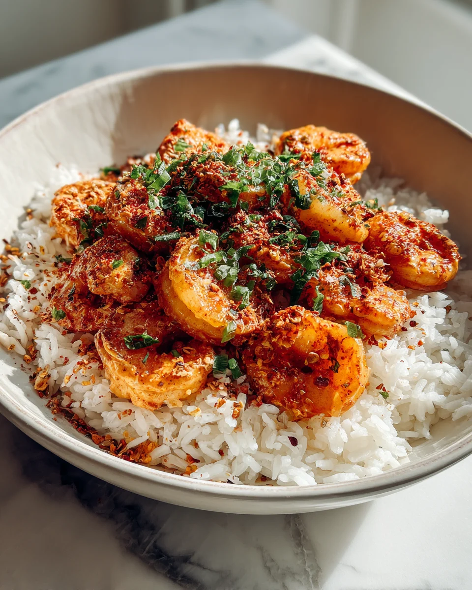 Spicy Mayo Shrimp and Rice Bowls